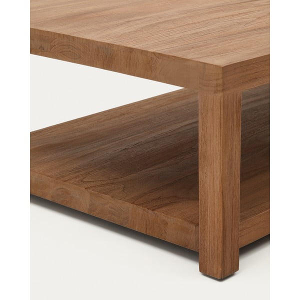 Natúr színű teakfa dohányzóasztal 90x90 cm Sashi – Kave Home-image-3