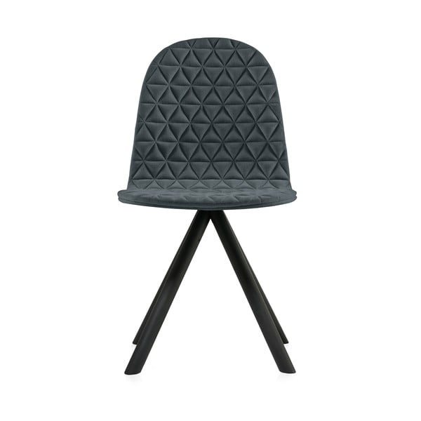 Mannequin Triangle sötétszürke szék, fekete lábakkal - Iker