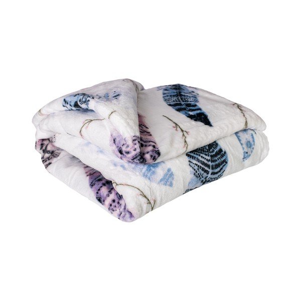 Fehér mikroplüss takaró 200 x 150 cm Feather - My House-image-1