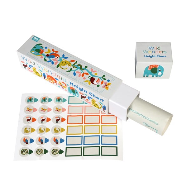 Magasságmérős gyerek matrica falra 28,5x115 cm Wild Wonders – Rex London-image-2