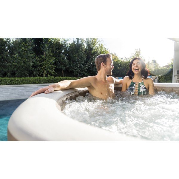 Felfújható négyszemélyes jakuzzi ø 196 cm mélység 71 cm Bubble HWS – Intex-image-4