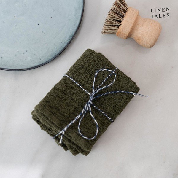 Len konyharuha szett 2 db-os 26x26 cm – Linen Tales-image-4