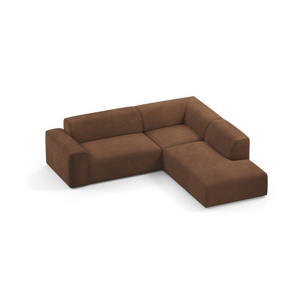 Karen barna kordbársony sarokkanapé, 260 cm, jobb oldali - Marie Claire Home-image-3