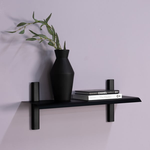Fekete fém fali polc 60 cm Hola – Spinder Design-image-1