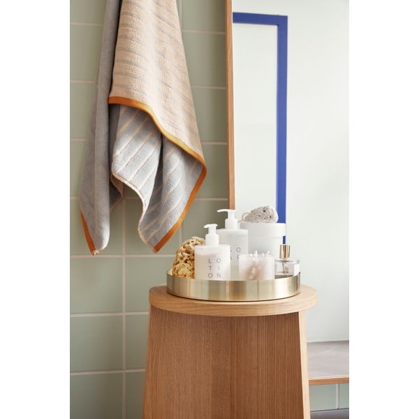 Dora kék-narancssárga pamut fürdőlepedő, 70 x 140 cm - Hübsch-image-3