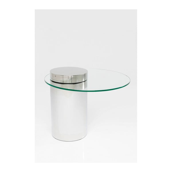 Duett dohányzóasztal üvegből és fémből, Ø 65 cm - Kare Design
