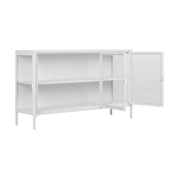 Fehér fém tálalószekrény 140x85 cm Brisbane – House Nordic-image-2