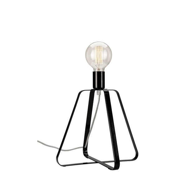 Fekete asztali lámpa (magasság 31 cm) Riccardo – LAMKUR