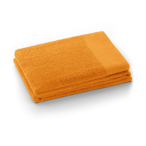 Narancssárga frottír pamut törölköző és fürdőlepedő készlet 10 db-os Amari – Restilo-image-2