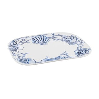 Maris kék-fehér porcelán tálaló tányér, 39 x 31,5 cm - Villa Altachiara