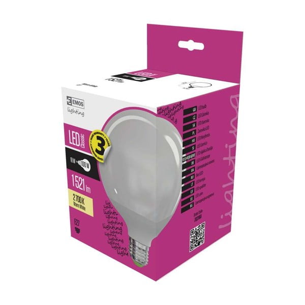 Classic Globe Warm White LED izzó, NW, 15,3W E27- EMOS-image-1