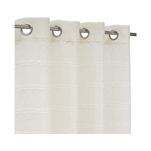 Fehér-bézs lenkeverék függöny 140x260 cm Nodes – Casa Selección-image-2