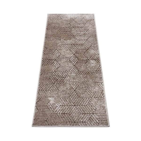 Lux Polygon barna futószőnyeg, 70 x 200 cm - Hanse Home-image-2