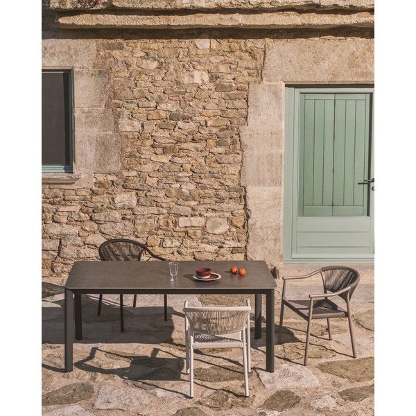 Barna rattan kerti szék Livadia – Kave Home-image-4