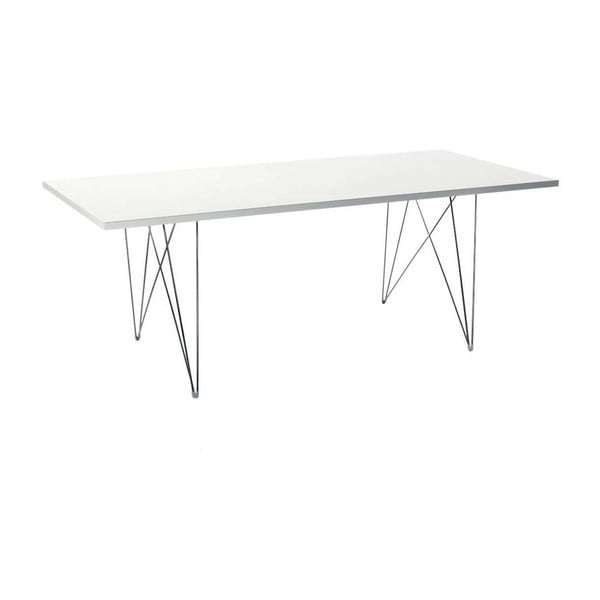Bella fehér étkezőasztal, 200 x 90 cm - Magis