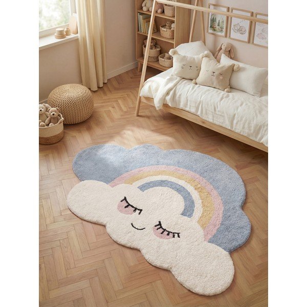 Krémszínű mosható-kézi szövésű pamut gyerek szőnyeg 140x200 cm Snuggle Nappi – Hanse Home-image-1