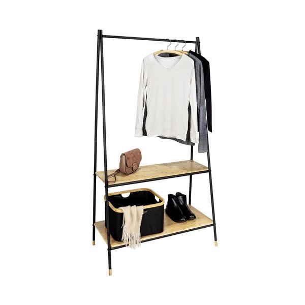 Fekete-natúr színű fém ruhatartó állvány Loft – Wenko-image-2