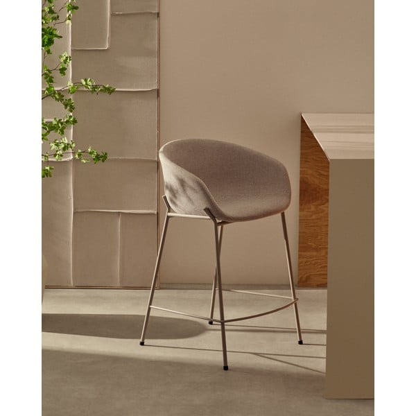 Bézs bárszék (ülésmagasság 65 cm) Yvette – Kave Home-image-1