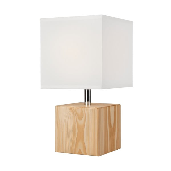 Világosbarna asztali lámpa textil búrával (magasság 29,5 cm) Natura – LAMKUR