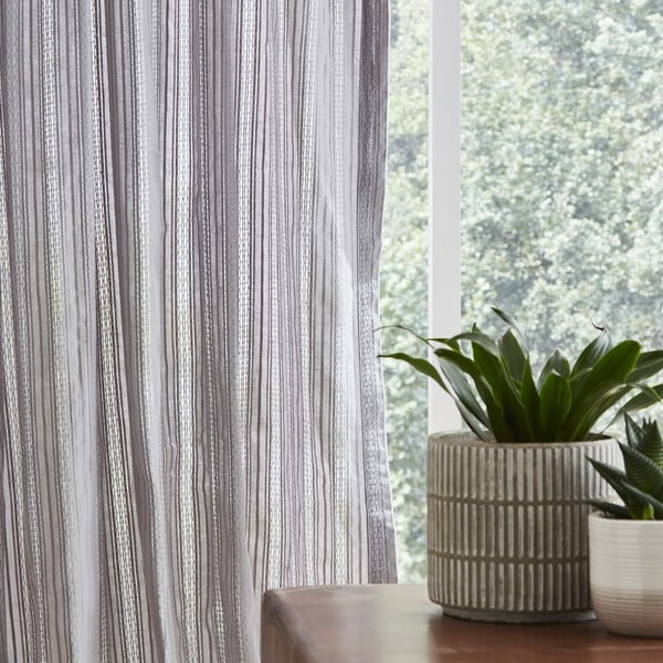 Szürke függöny 229x140 cm Zofia Broderie Anglaise - Pineapple Elephant-image-2