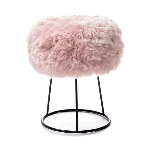 Halvány rózsaszín bárányszőrme ülőke, ⌀ 36 cm - Royal Dream