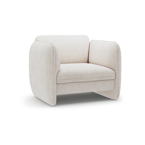 Krémszínű zsenília fotel Georgia – Micadoni 