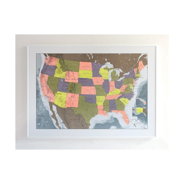USA Map mágneses világtérkép - USA, 100 x 70 cm - The Future Mapping Company