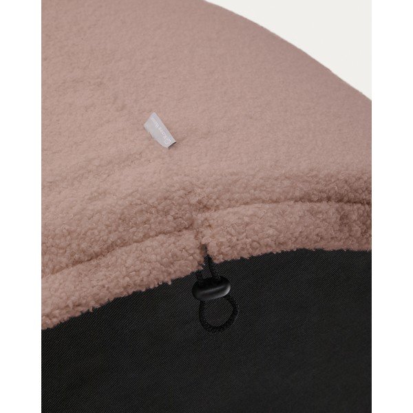 Világos rózsaszín buklé puff Kaeli – Kave Home-image-4