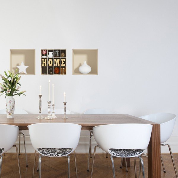 Home 3D hatású 3 darabos öntapadós matricaszett - Ambiance-image-1