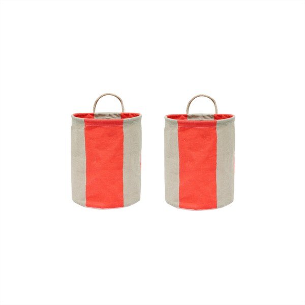 Textil tárolókosár szett 2 db-os ø 18x22 cm Kara – OYOY Living Design