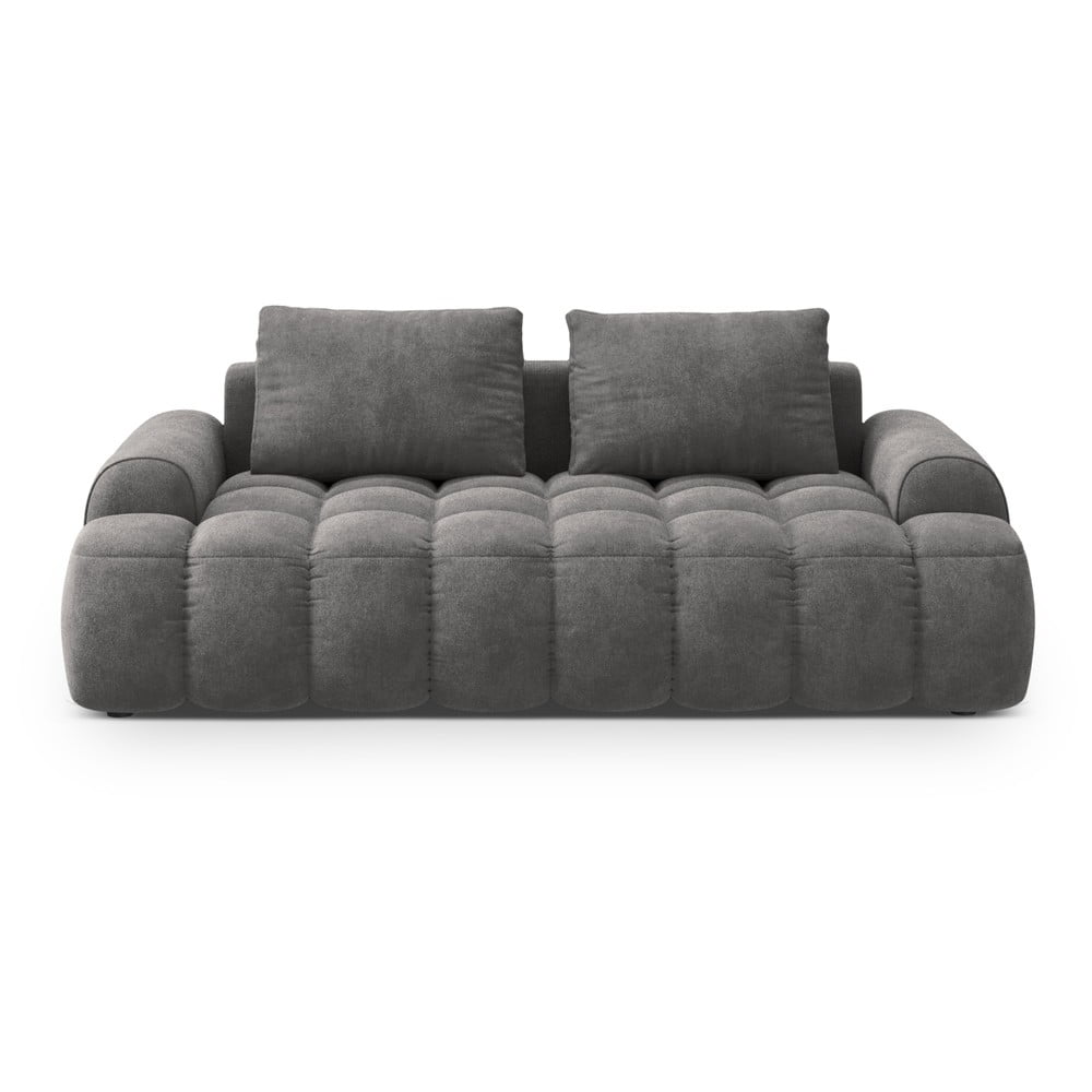Szürke bársony kanapé 200 cm Linz Cosmopolitan Design