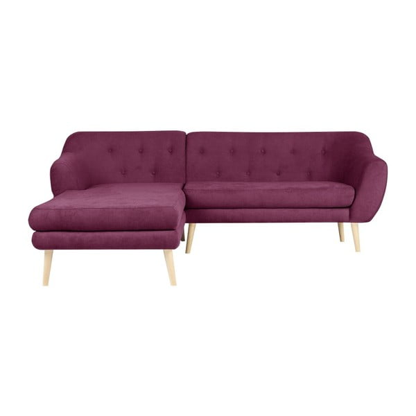 Sicile lila kanapé baloldali fekvőfotellel - Mazzini Sofas