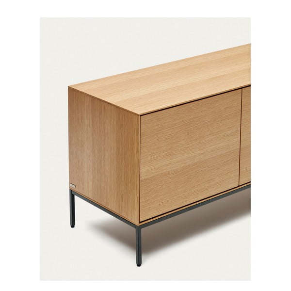 Natúr színű TV-állvány tölgyfa dekorral 195x55 cm Vedrana – Kave Home-image-3