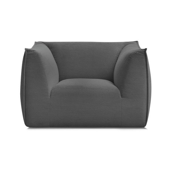 Sötétszürke kordbársony fotel Giorgia – Bobochic Paris-image-3