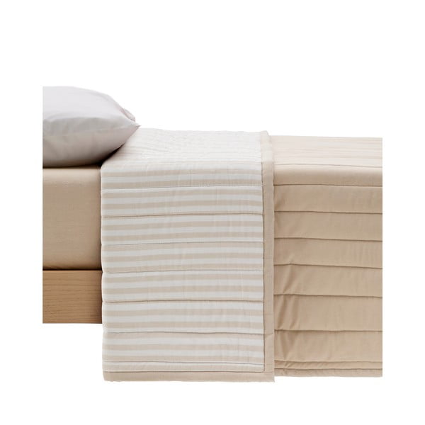 Bézs bio pamut steppelt ágytakaró 180x240 cm Sini – Kave Home