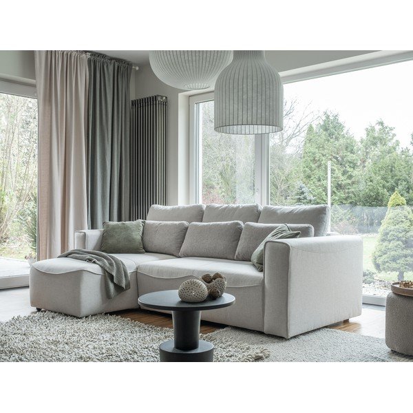 Krémszínű kinyitható sarokkanapé (variálható) Homely Tommy – Miuform-image-4