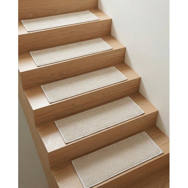 Bézs lépcsőszőnyeg szett 16 db-os 25x65 cm Silio – Vitaus-image-1