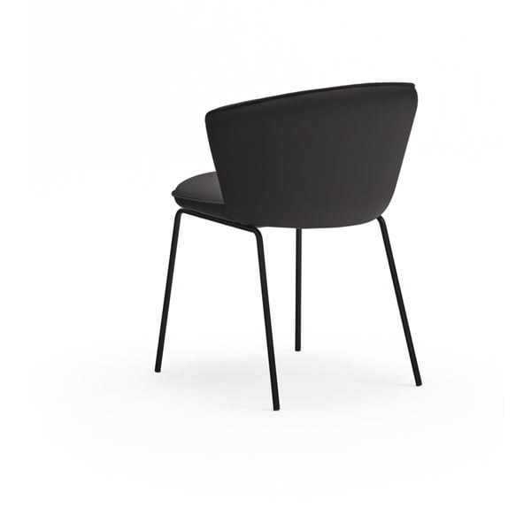 Fekete kárpitozott étkezőfotel szett 2 db-os Add – Teulat-image-4