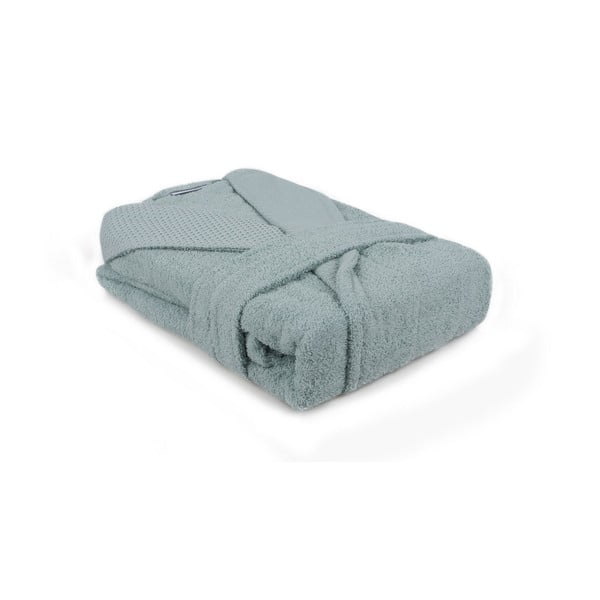 Mentazöld pamut fürdőköpeny M Cappa – Foutastic-image-2