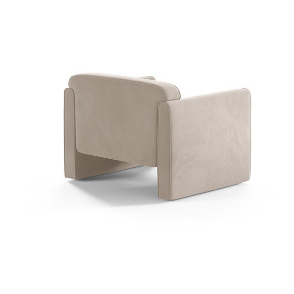 Bézs bársony fotel Abby – Micadoni -image-2