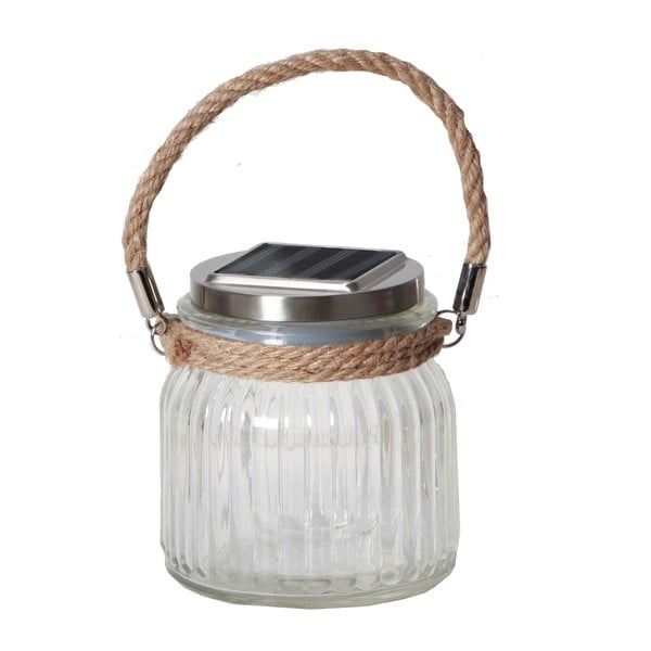 Jamjar napelemes üveg LED lámpás, magasság 11,5 cm - Star Trading