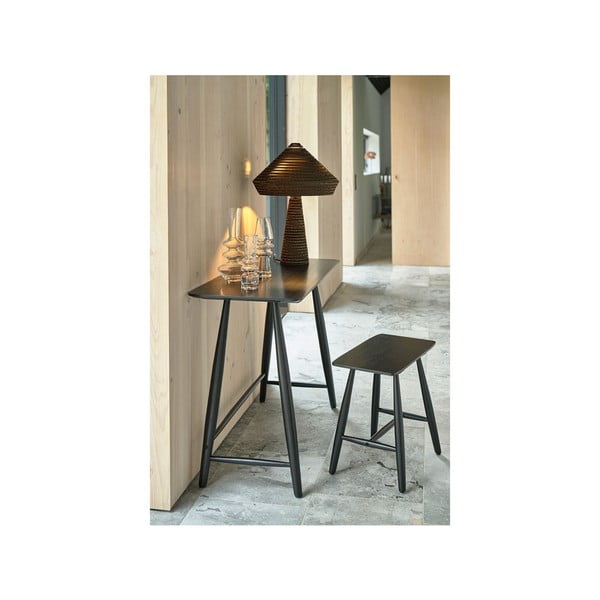 Fekete tölgyfa konzolasztal 100x44,5 cm Bast - Villa Collection-image-1