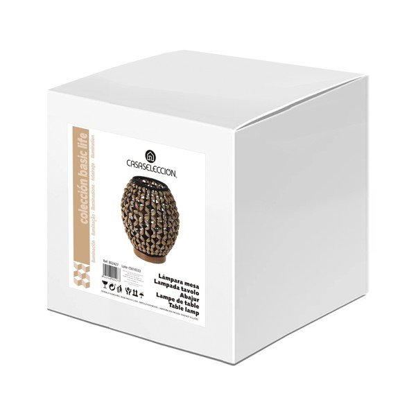 Fekete-natúr színű asztali lámpa (magasság 23 cm) Natural Way – Casa Selección-image-3