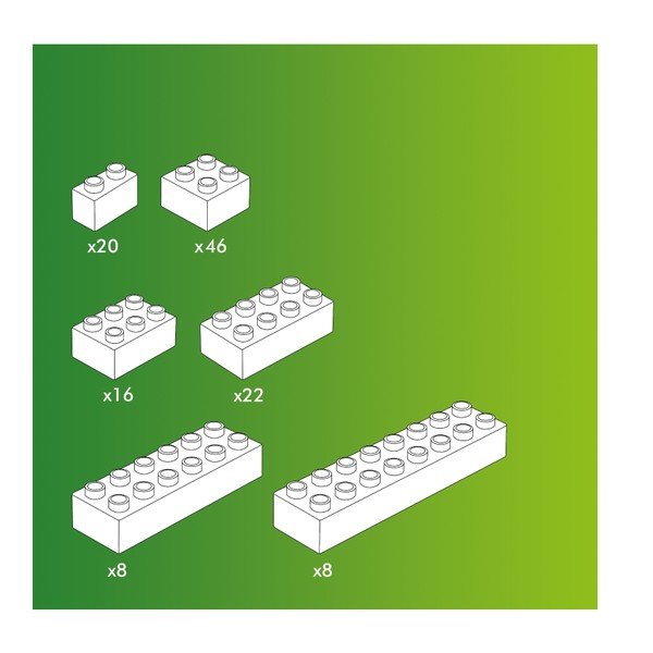 Snow építőkocka szett golyópályához, 120 db-os - Hubelino-image-1