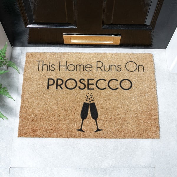 Kókuszrost lábtörlő 40x60 cm This Home Runs On Prosecco – Artsy Doormats-image-2