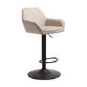 Bézs kárpitozott állítható magasságú-karfás bárszék (ülésmagasság 65 cm) Nolan – Unique Furniture