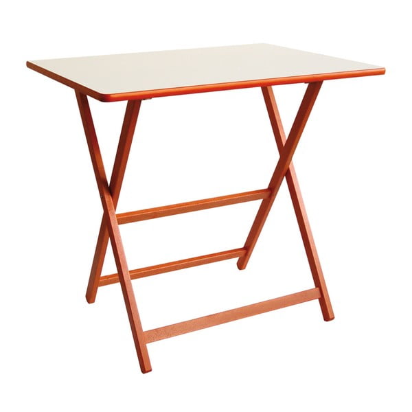 Papillon narancssárga összecsukható bükkfa asztal, 60 x 80 cm - Valdomo