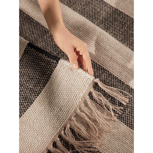 Fekete-krémszínű kétoldalas-kézi szövésű juta szőnyeg 160x230 cm Playa – Hanse Home-image-2