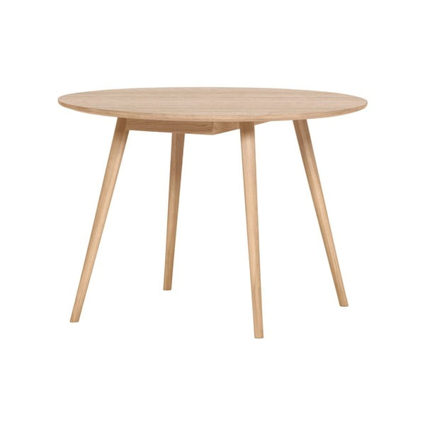 Round világos barna étkezőasztal, ⌀ 105 cm - WOOD AND VISION
