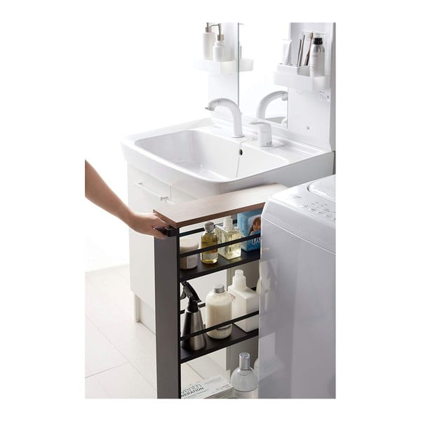 Fekete fém fürdőszobai polcos állvány 47,5x81 cm Tower – YAMAZAKI-image-3